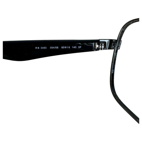 Ray-Ban 3483 Polished Gunmetal Black Frames Sunglasses - Needs Lenses - Picture 5 of 5